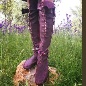 Gipsy Dharma Purple Knee High Boots